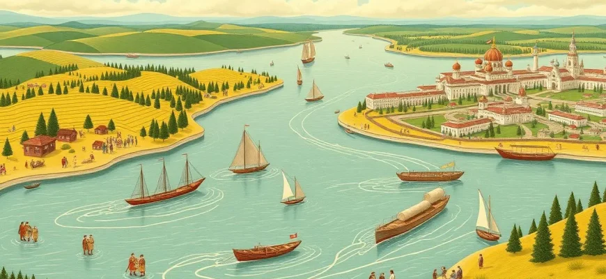 Historical Trade on the Volga: A Cinematic Journey